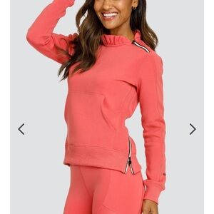 Tail Pink Sweatshirt with Ruffle Detail